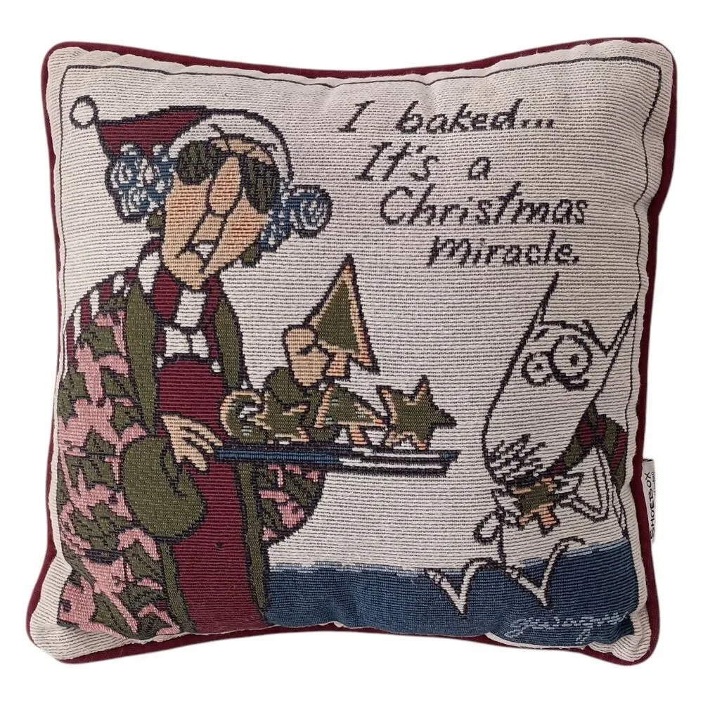 Hallmark Shoebox Maxine Pillow I baked... It's a‎ Christmas Miracle Tapestry